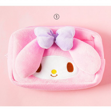韓國Sanrio方形化妝袋/筆袋-My Melody(紫色蝴蝶款)