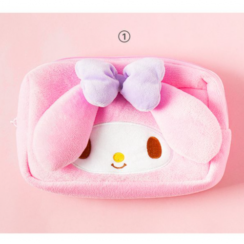 韓國Sanrio方形化妝袋/筆袋-My Melody(紫色蝴蝶款)